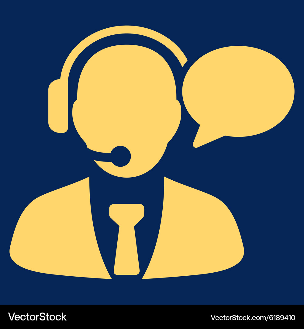 Support manager message icon Vector Image