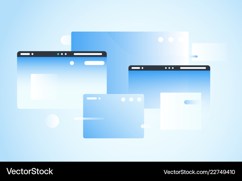 Web pages design composition gradient network Web pages design composition gradient network vector image