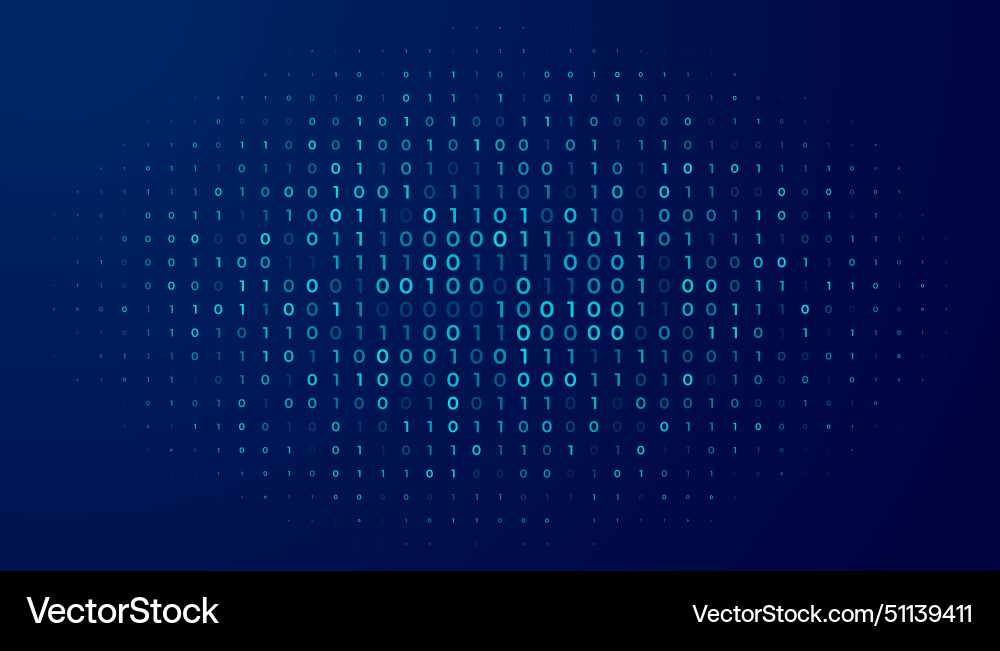 Binary code number system concept background Binary code number system concept background vector image