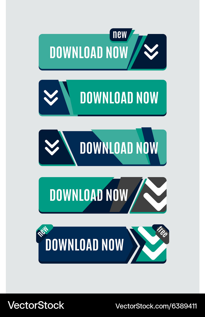 Colorful download web button modern flat design Vector Image