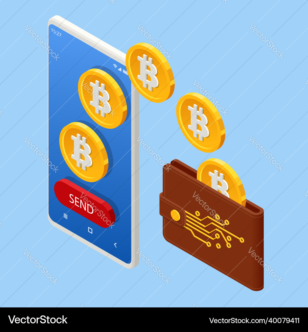 Digital Wallet & Cryptocurrency App – Royalty-Free Vector | VectorStock