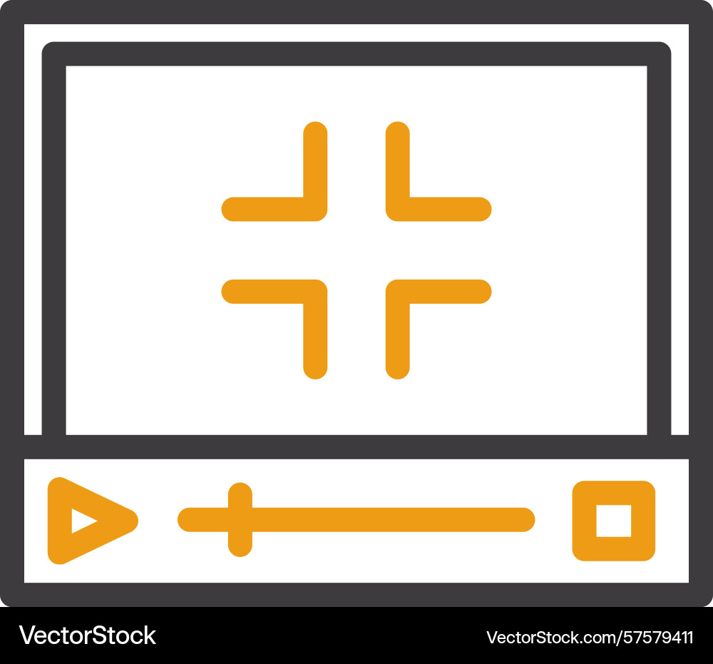 Exit full screen two color icon Vector Image