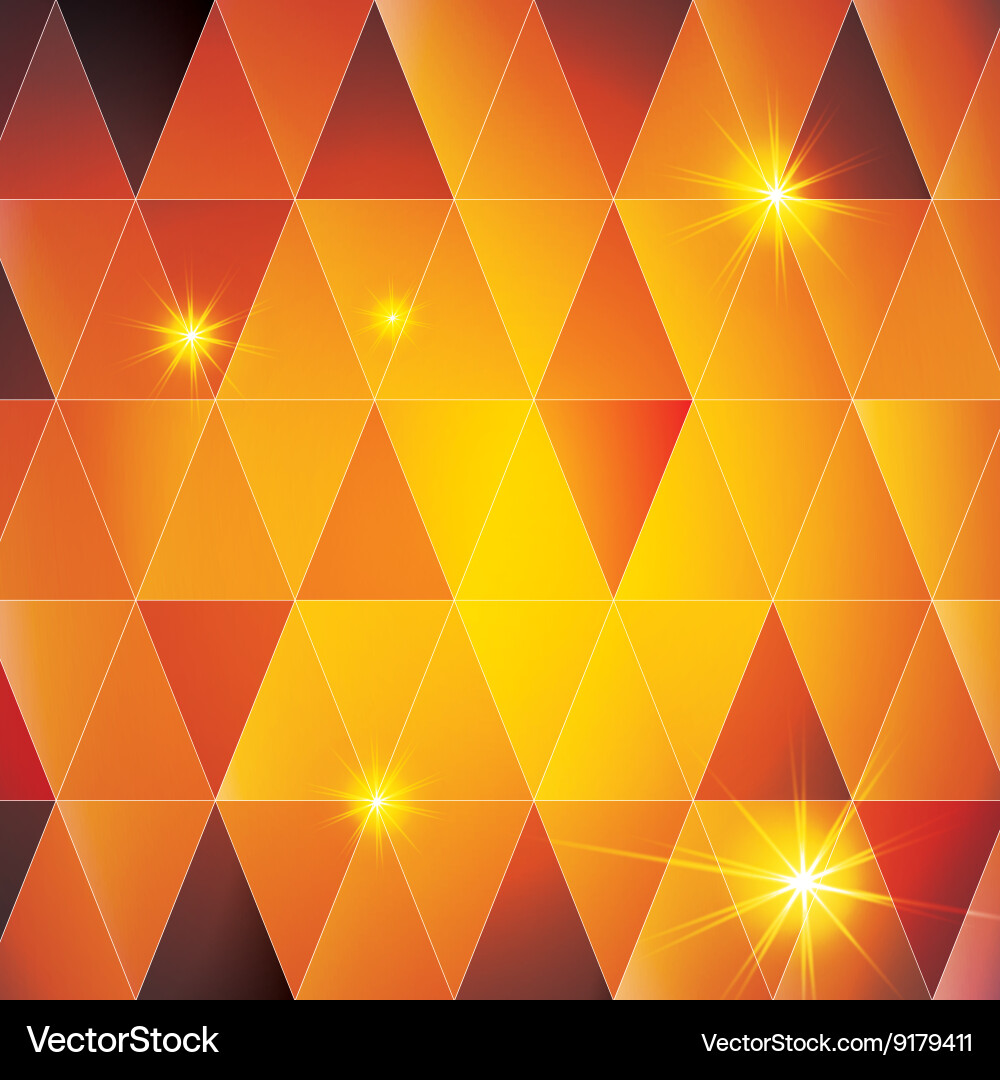 Geometric Orange Triangle Pattern Vector Image