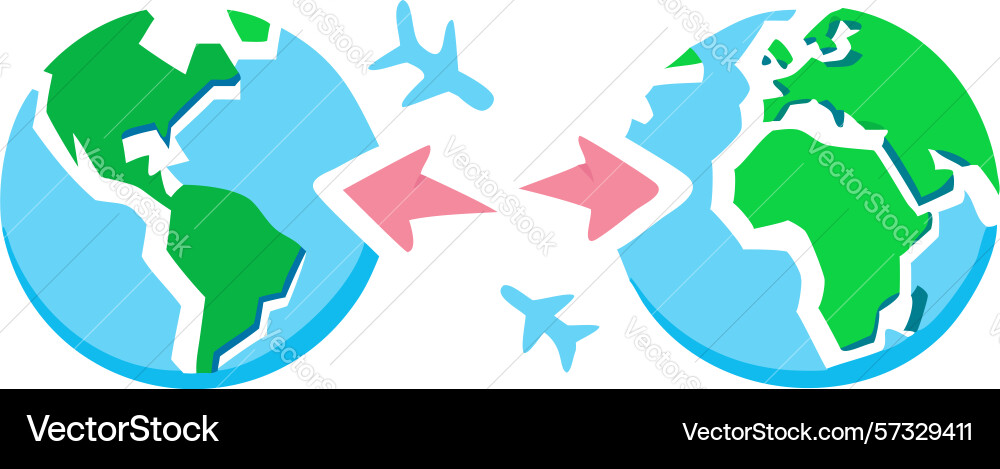Global communication data exchange icon design vector image