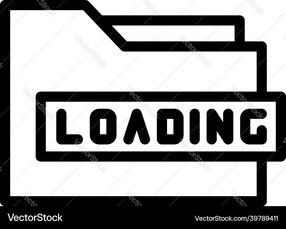 Loading folder icon outline html code Loading folder icon outline html code vector image