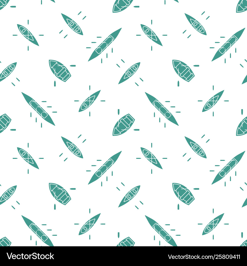 Maritime Boat Pattern Vector Image