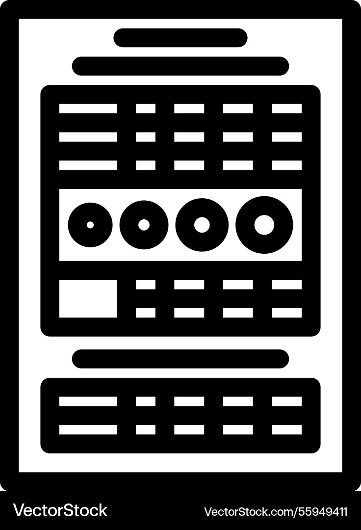 Neurological chart line icon Vector Image