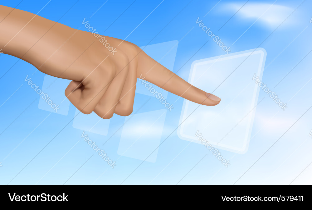 Touchscreen-Interaktion Vektorbild
