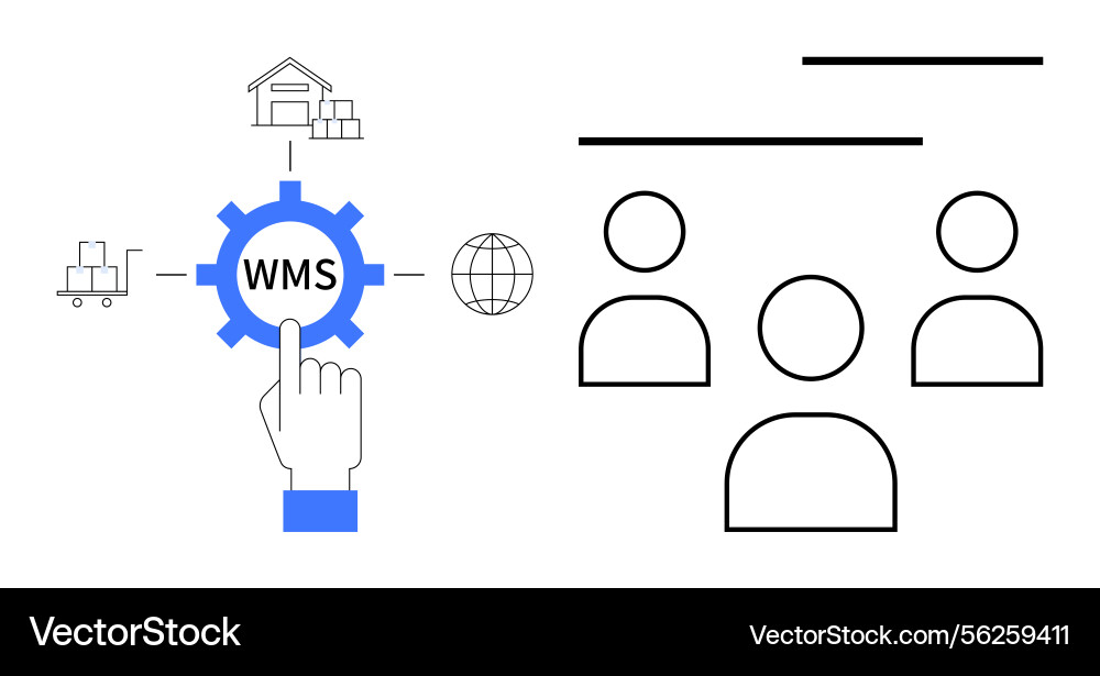 Warehouse management system workflow Warehouse management system workflow Vector Image