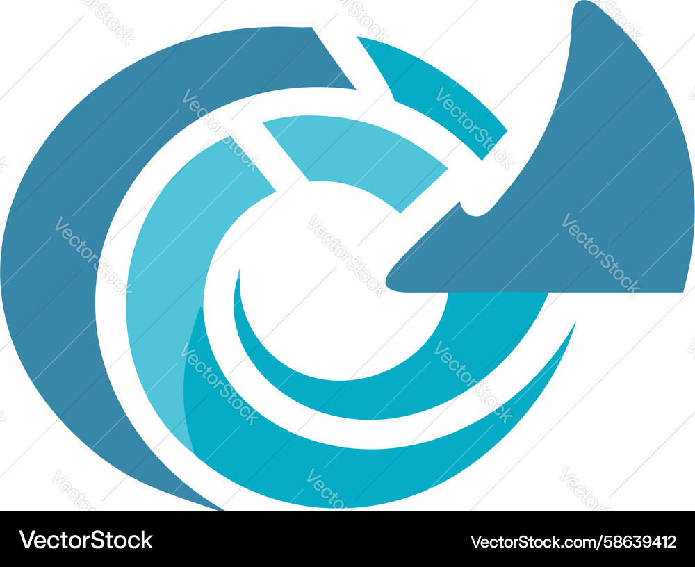 Circular Data Refresh Icon Vector Image