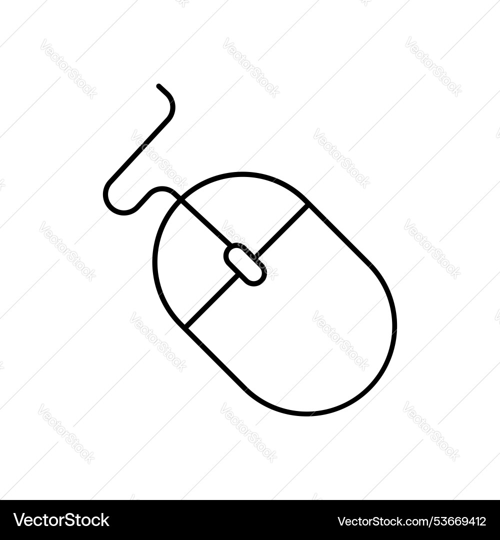 Computer mouse icon outline style design isolated Computer mouse icon outline style design isolated vector image