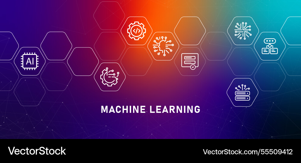 Machine learning programming modern technology Machine learning programming modern technology Vector Image