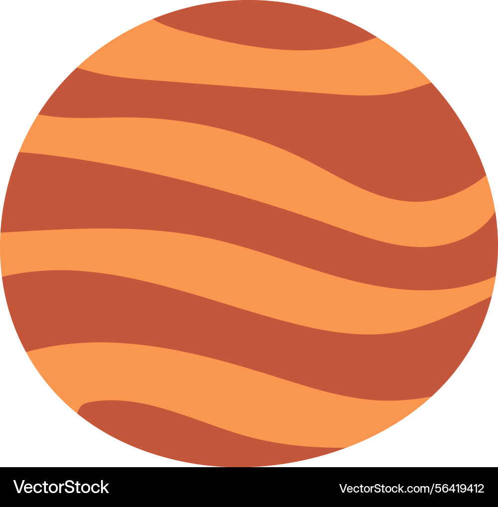 Planet with wavy surface pattern Planet with wavy surface pattern vector image
