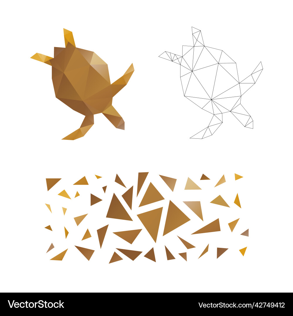 Polygonal puzzle game constructor from triangles Polygonal puzzle game constructor from triangles Vector Image
