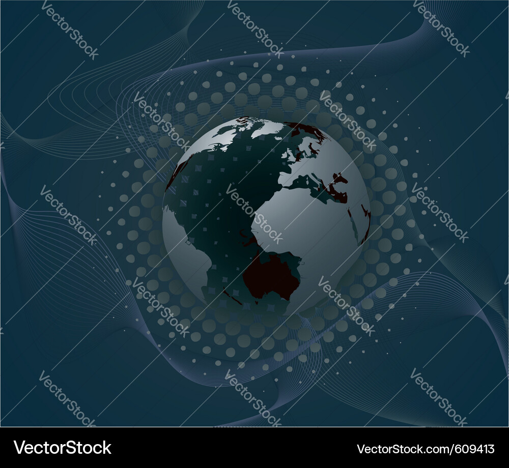 Abstract background with planet Vector Image