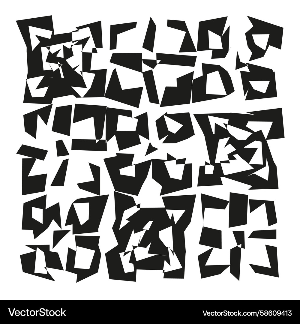 Chaotic abstract pattern dynamic geometric shapes Vector Image