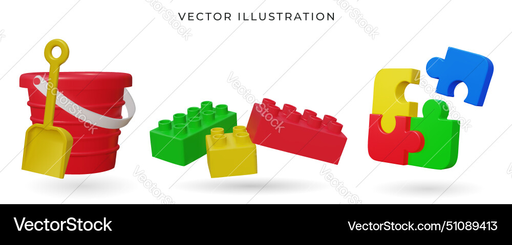 Ein roter Plastikbecher und gelber Schaufelbau Ein roter Plastikbecher und gelber Schaufelbau vektorbild