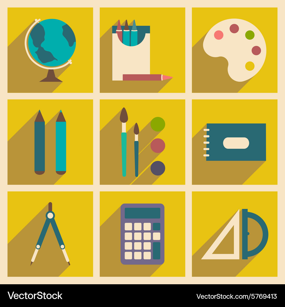 Flat with shadow concept and mobile application Vector Image