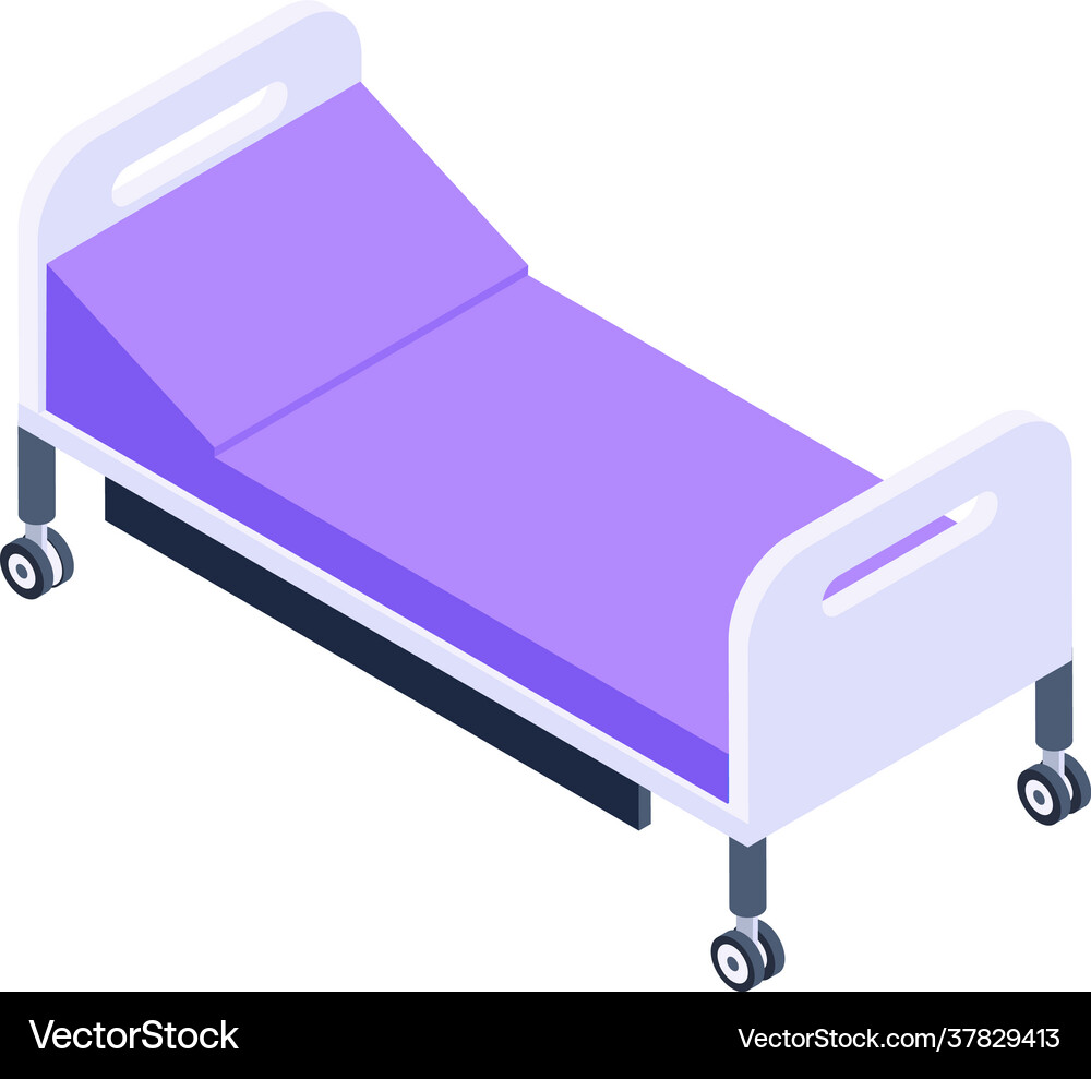 Hospital bed (37829413) – Royalty-Free Vector | VectorStock, image size:1000x989