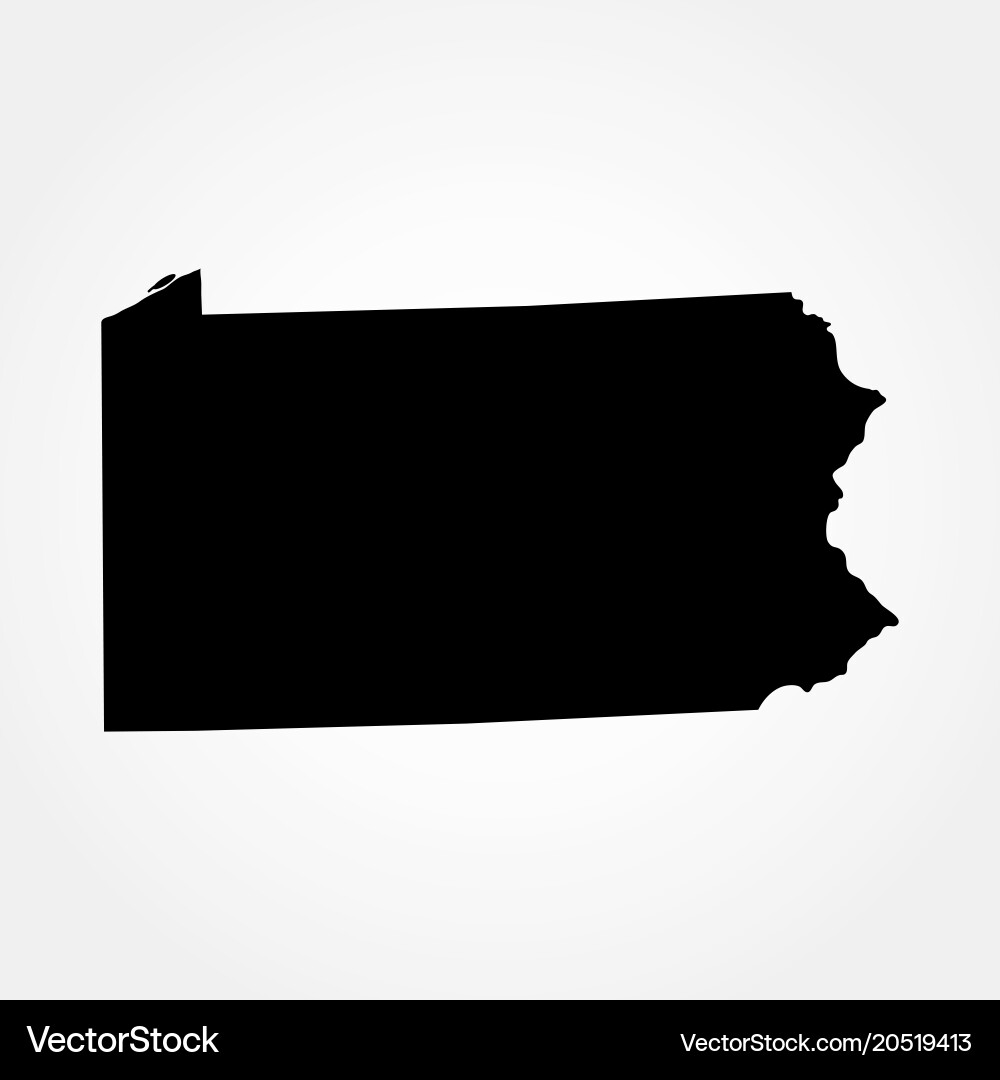 Pennsylvania State Map Vector Image