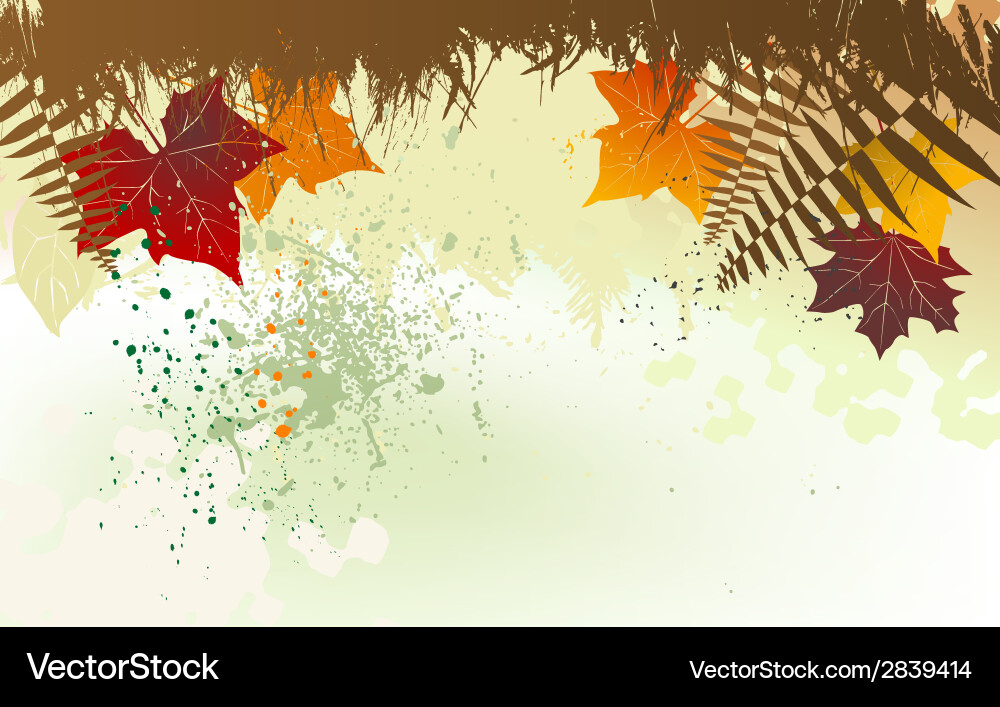 Autumn background with a space for text Vector Image