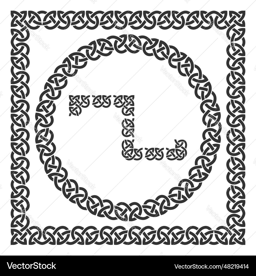 Celtic Knot Pattern Set Vector Image