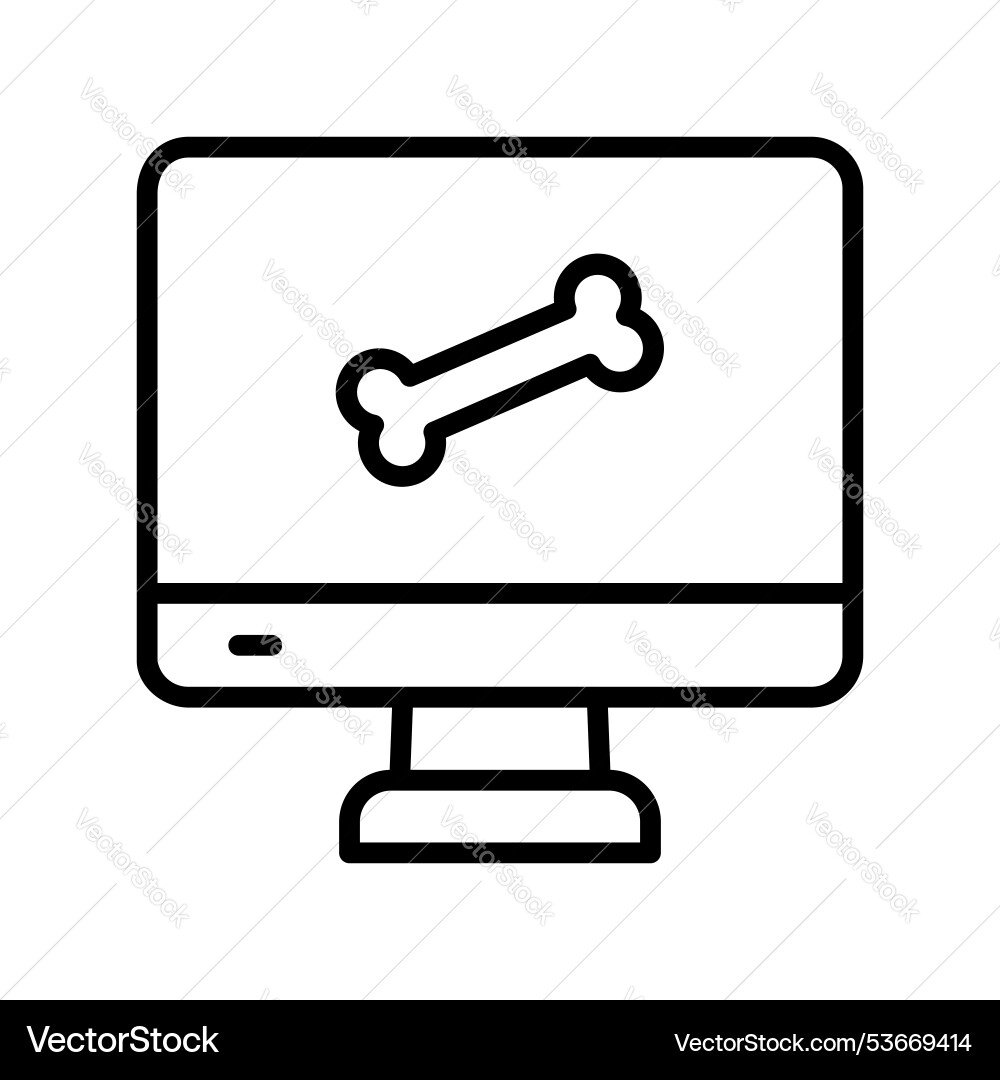 Computer screen icon outline style design Vector Image