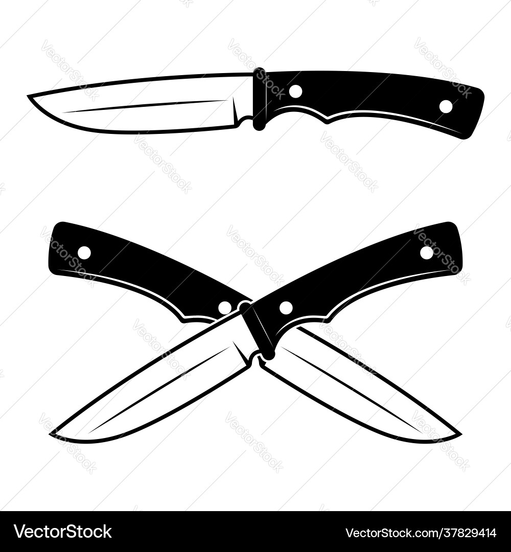 Knives set objects or elements Knives set objects or elements vector image