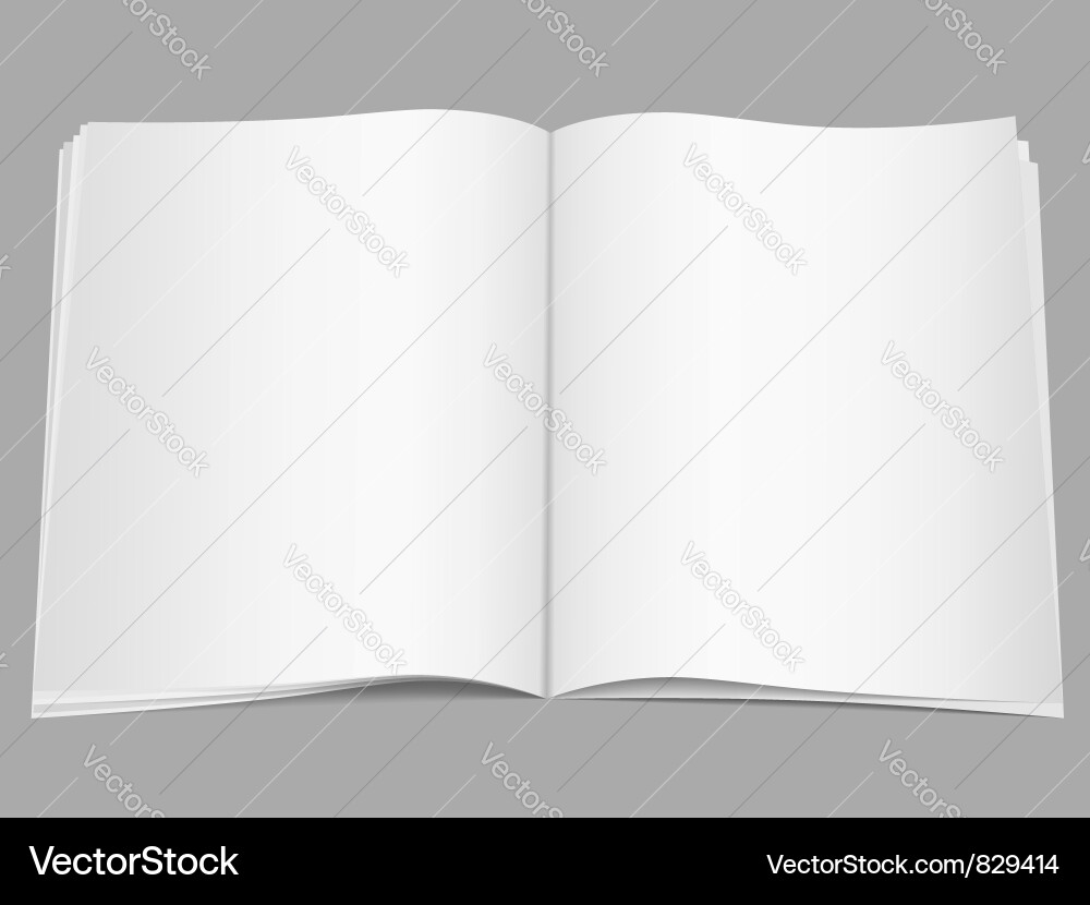 Open Magazine Layout Vektorbild