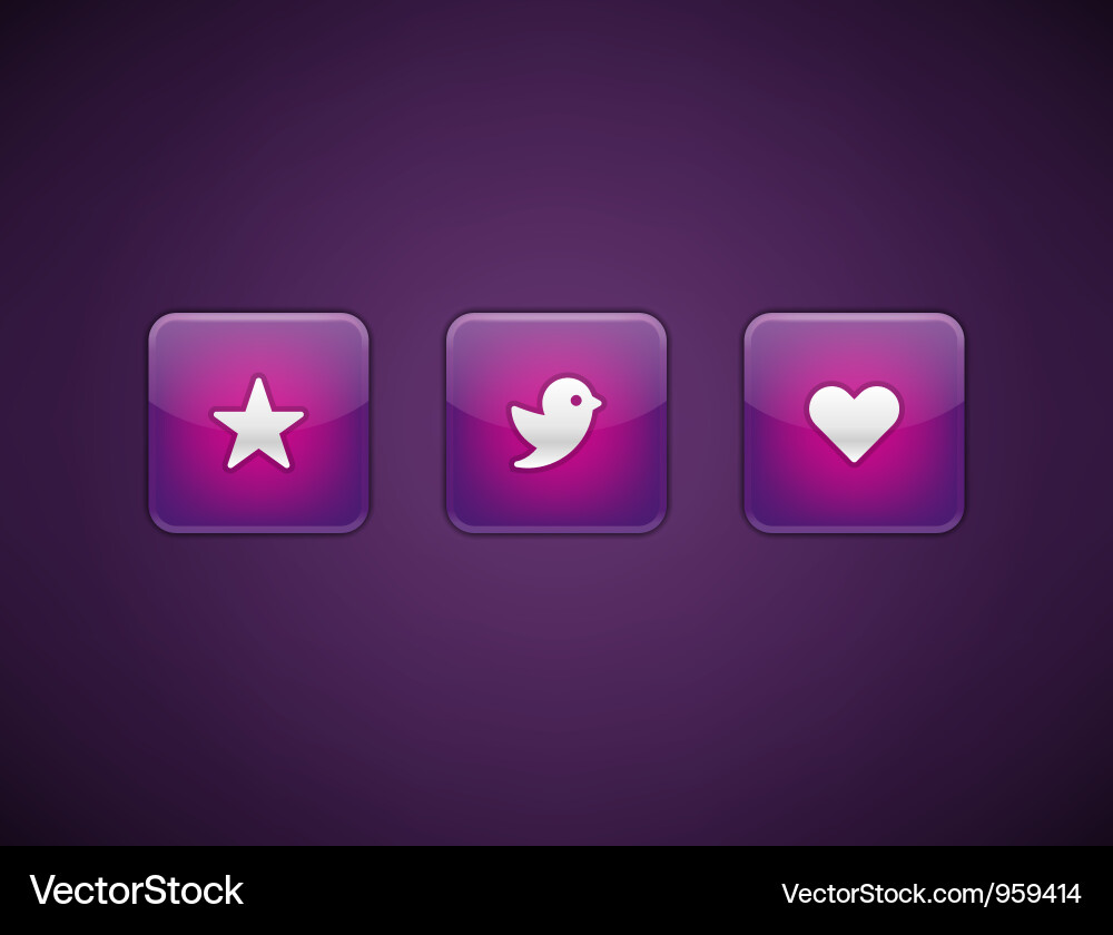 Web site buttons Vector Image