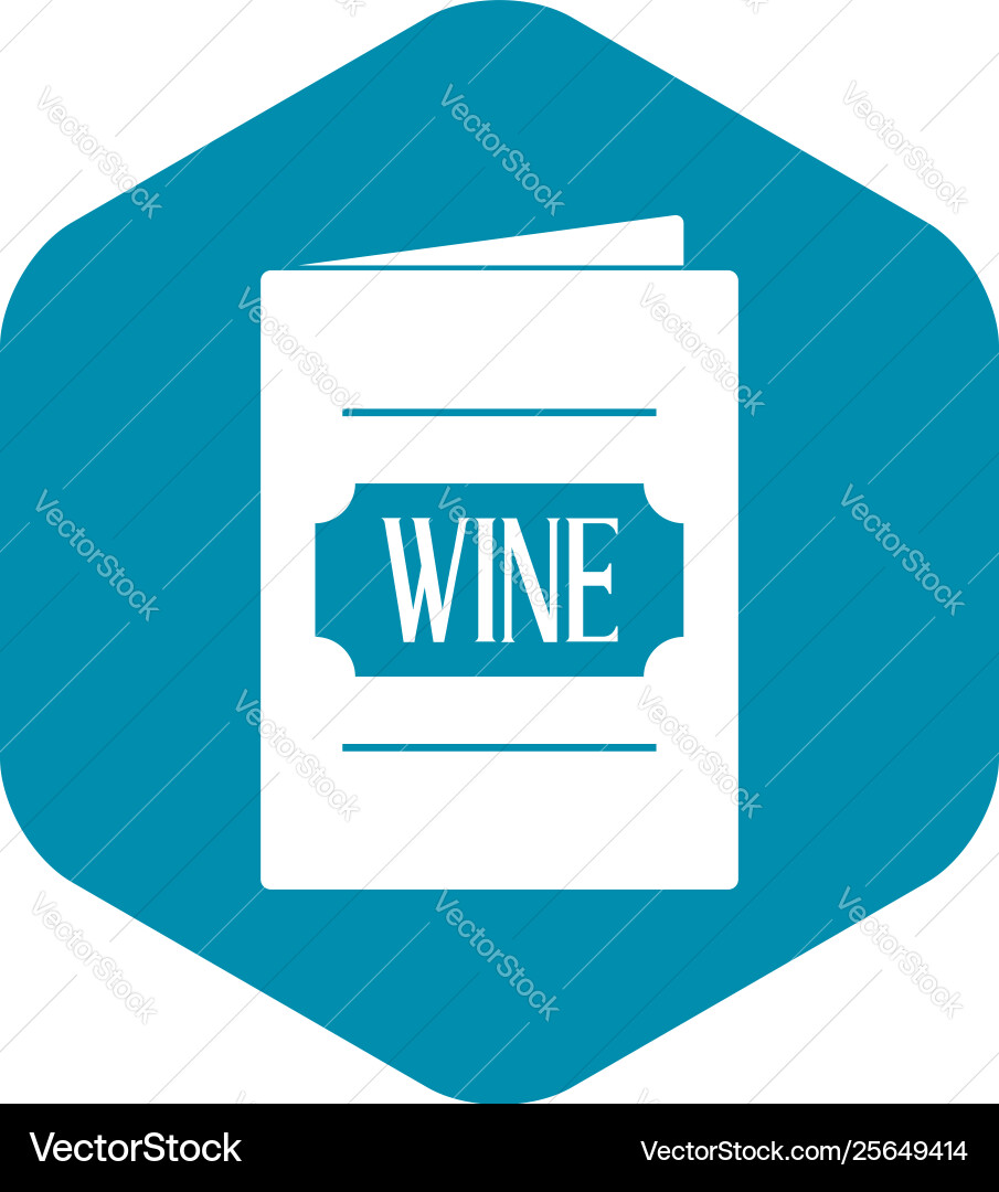 Wine list icon simple style Vector Image