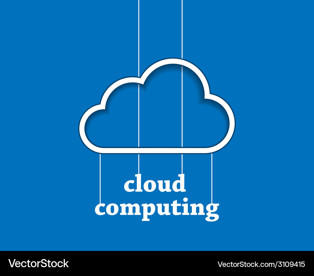 Cloud computing Vector Image