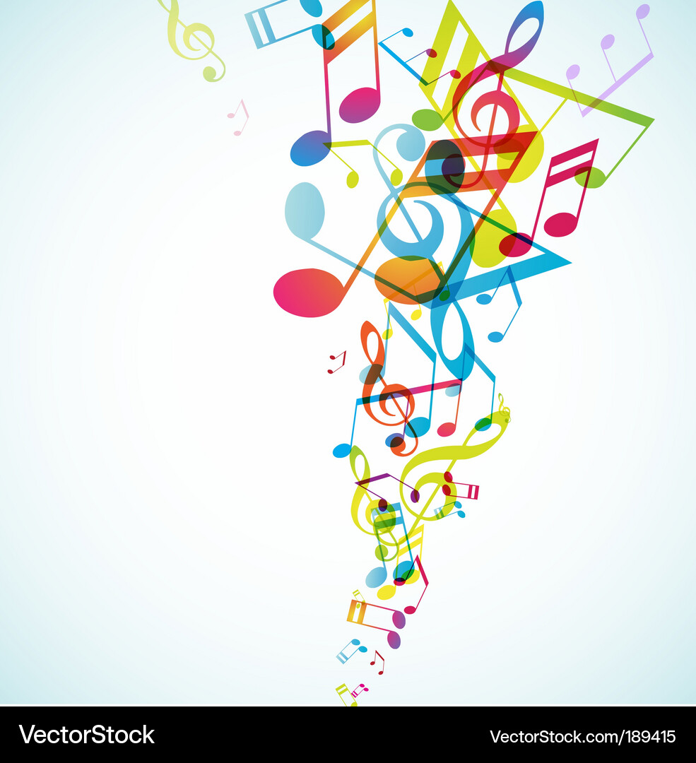 Colorful Musical Background Vector Image
