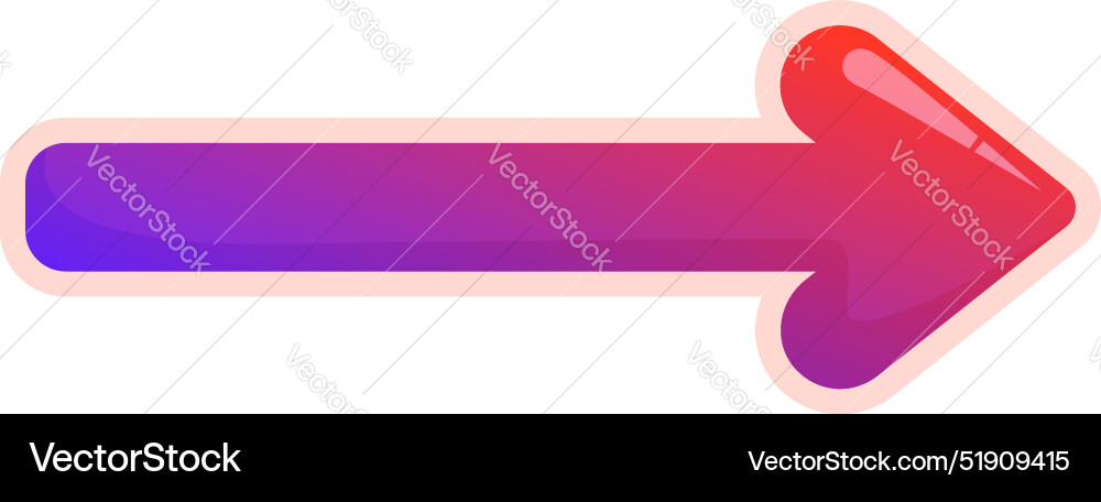 Gradient arrow pointing right with rounded corners Gradient arrow pointing right with rounded corners vector image