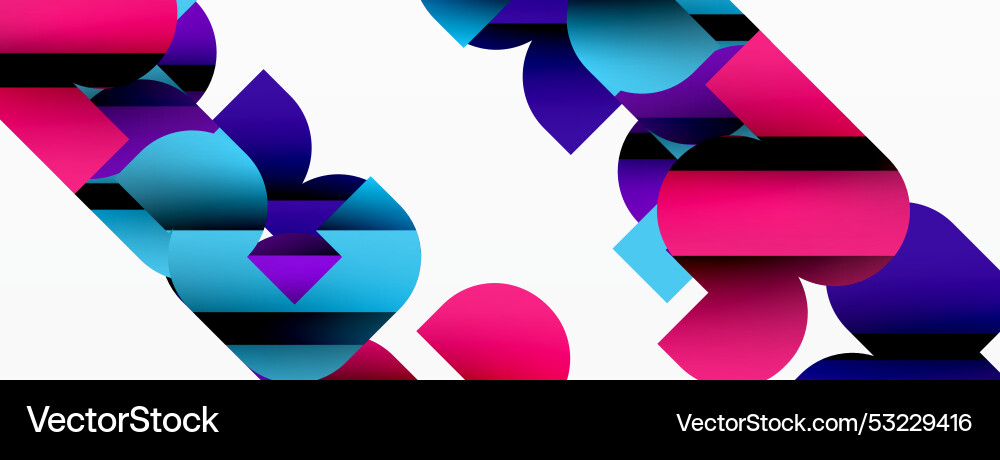 Abstract background colorful geometric curve Vector Image