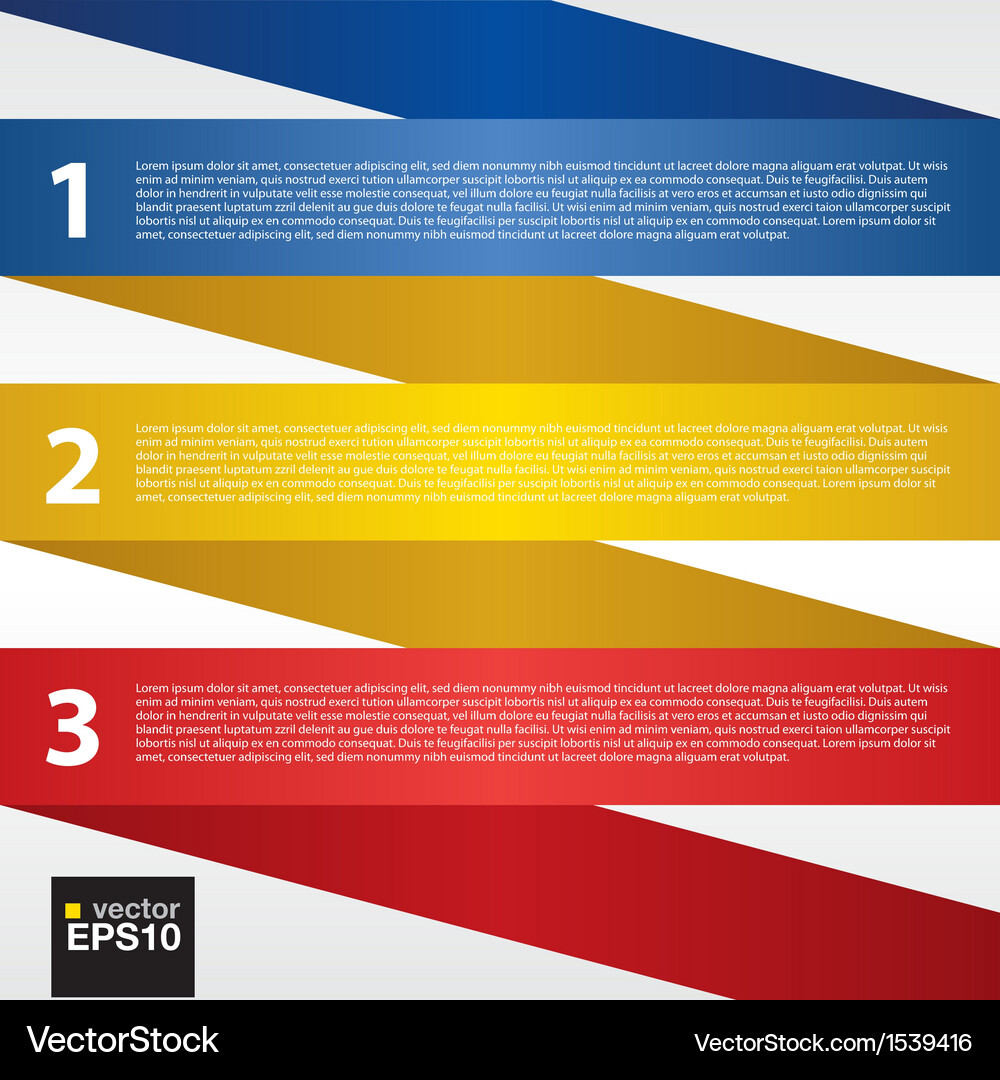 Abstract folded colorful ribbon eps10 Vector Image