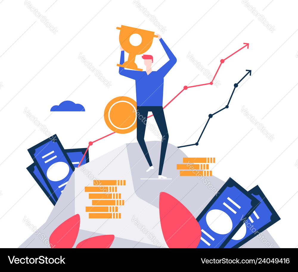 Business success - colorful flat design style Business success - colorful flat design style vector image