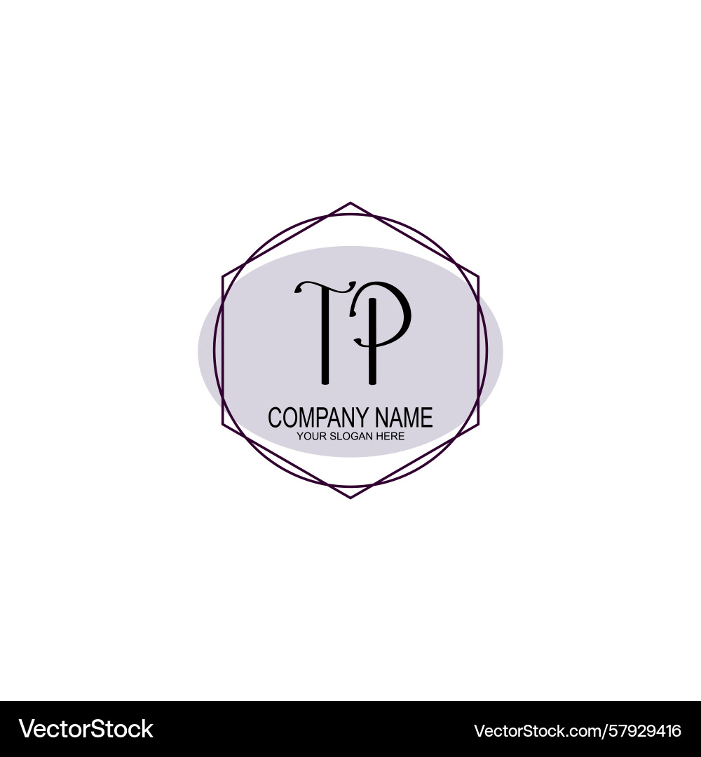 Handwriting logo concepts with initial tp Vector Image