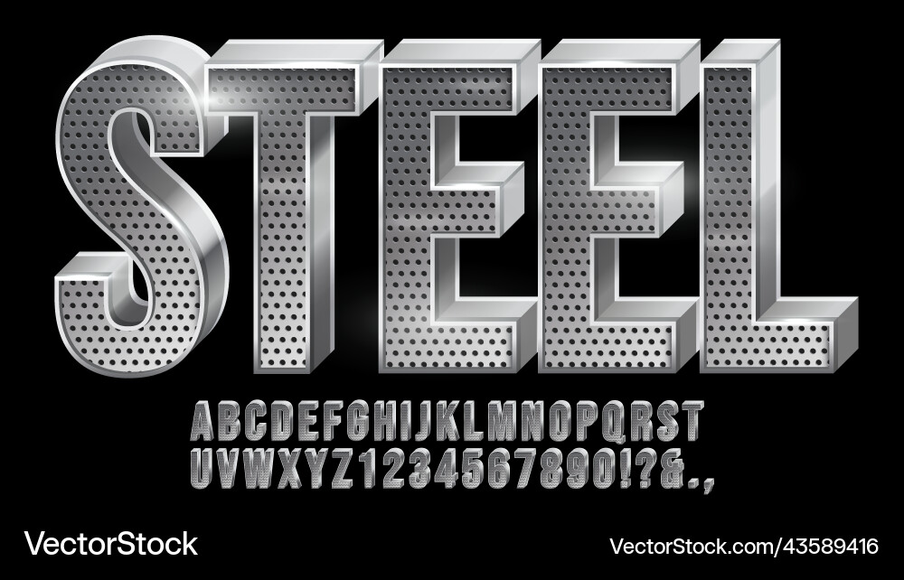 Steel Alphabet Vector Images (over 8,300)