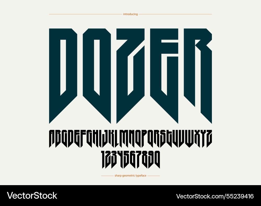 Sharp und kühn hohe Gothic Schriftart für Logo-Erstellung Vektorbild
