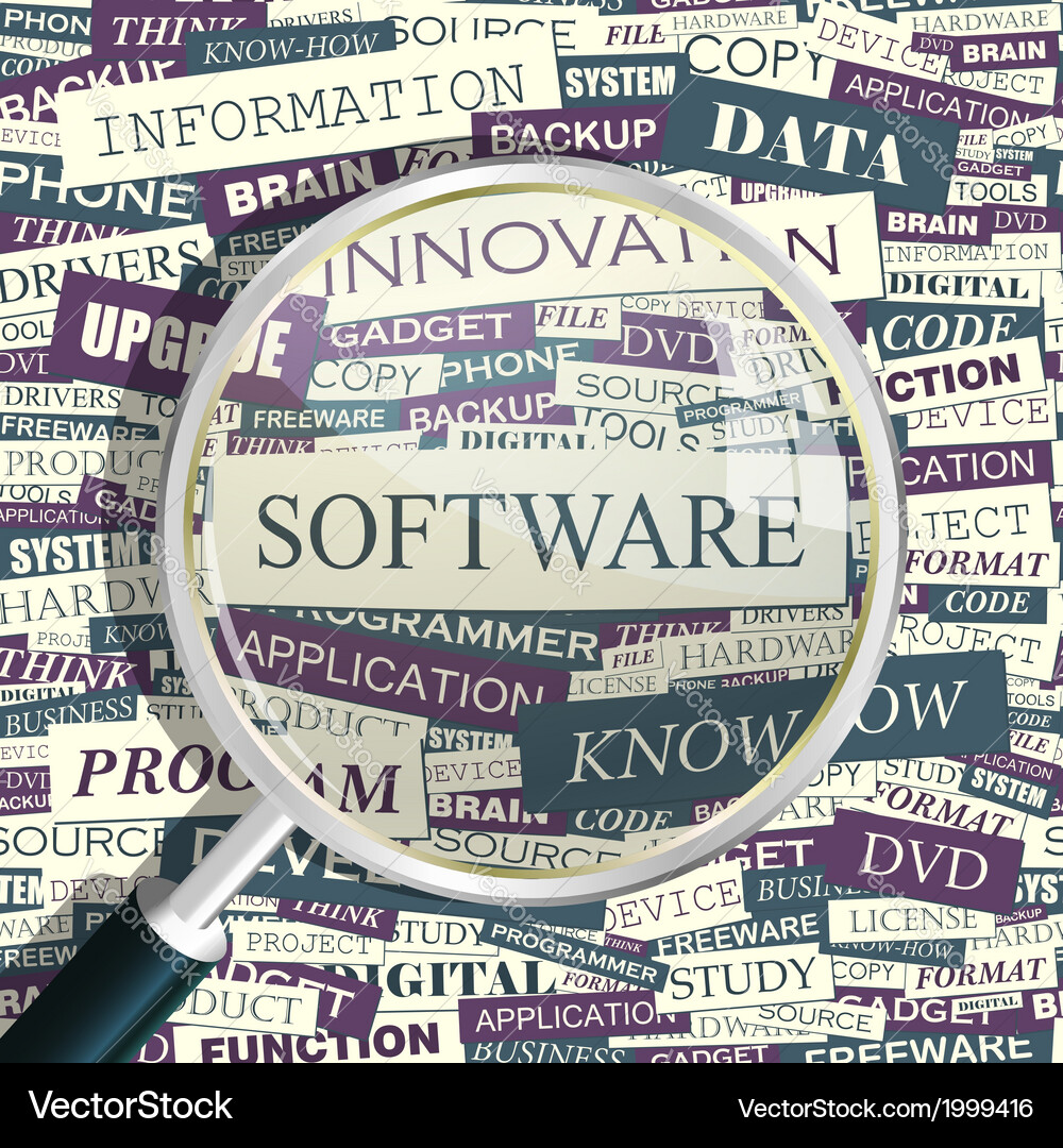 Software Technology Background Vector Image