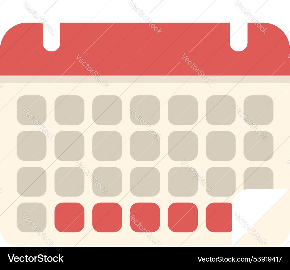 Calendar showing week with marked dates Calendar showing week with marked dates vector image