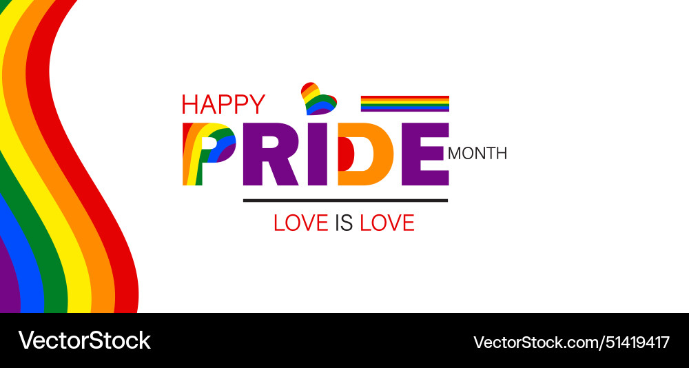 Celebrate pride with colorful design Royalty Free Vector