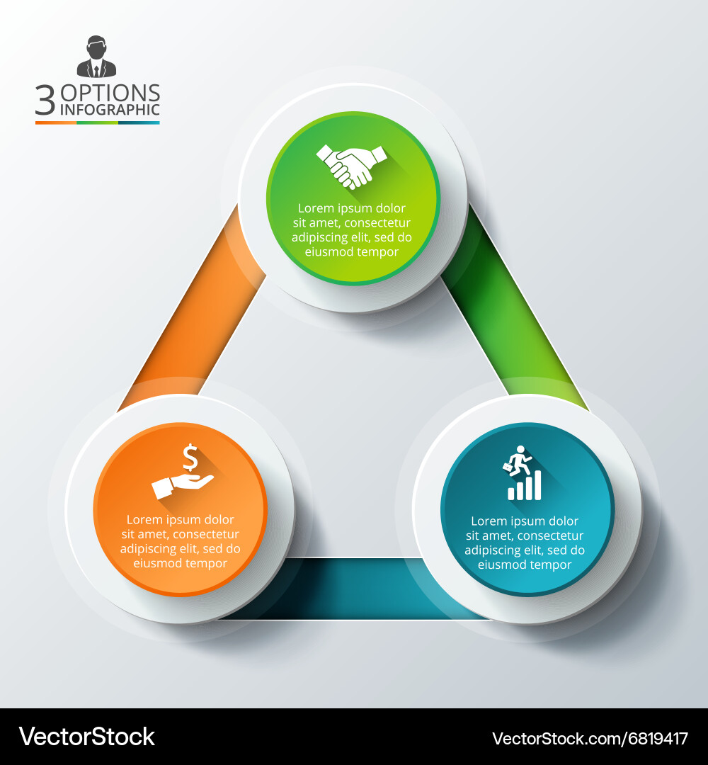 Circular Data Chart Infographic vector image