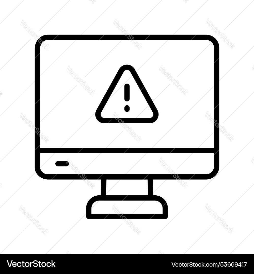 Computer screen icon outline style design Computer screen icon outline style design Vector Image