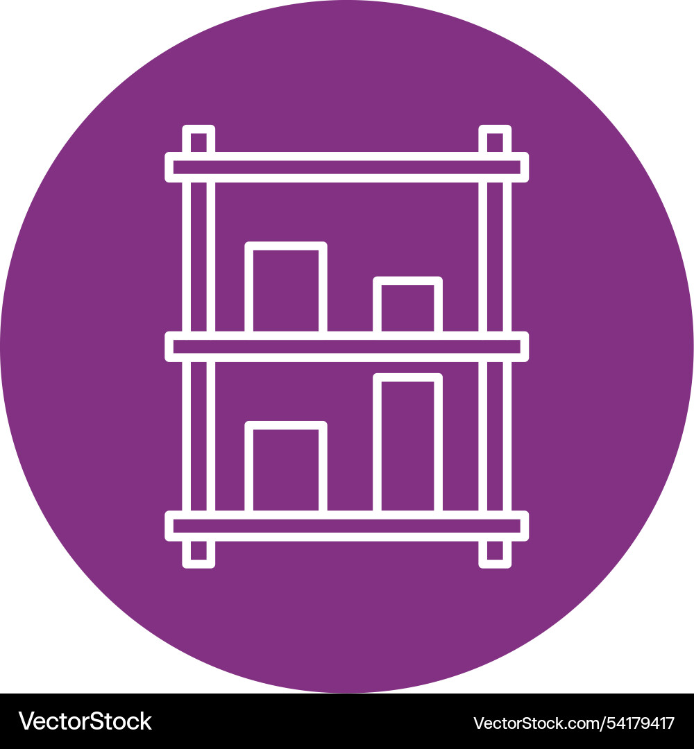 Display case line circle icon Vector Image