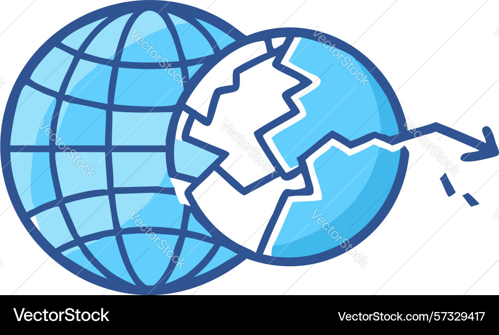 Global data network connectivity icon design vector image