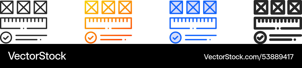 Markup iconthin linear gradient blue stroke Markup iconthin linear gradient blue stroke vector image