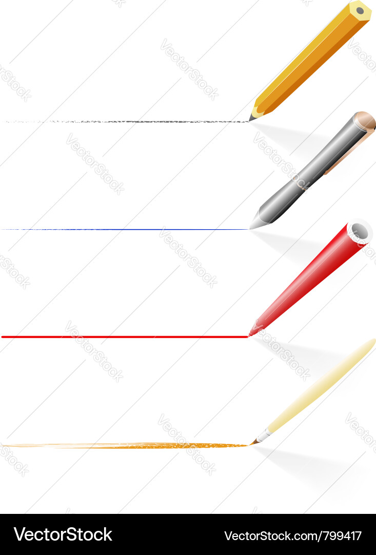 Writing and Drawing Tools vector image