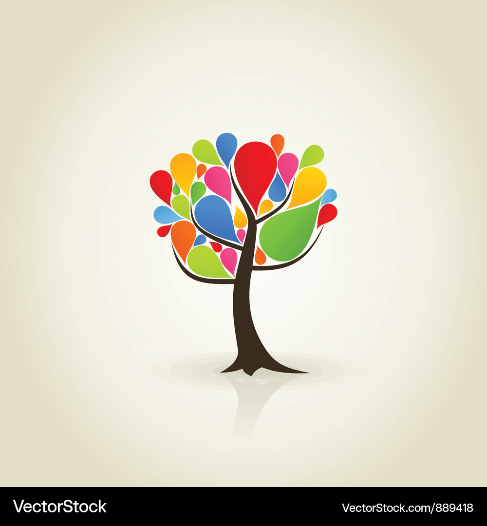 Abstract tree Vector Image